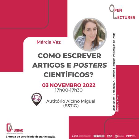 "Como escrever artigos e posters científicos?" - Open Lectures